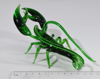 Handarbeit Hummer Glasfigur Glastiere Muranoglas Lobster Krebs 