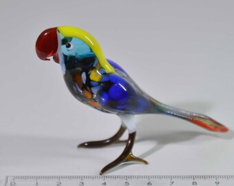 Glastier Glasvogel Amazonenpapagei aus Glas Handarbeit hängend Glastier Glasvogel Amazonenpapagei aus Glas Handarbeit hängend