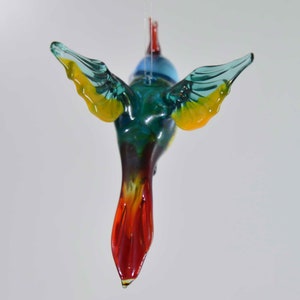 Cockatoo, Cockatoo, Parrot, Parrot, Glass Figure, Handmade, Glass Animals, Murano Glass, Hanging, For hanging image 3