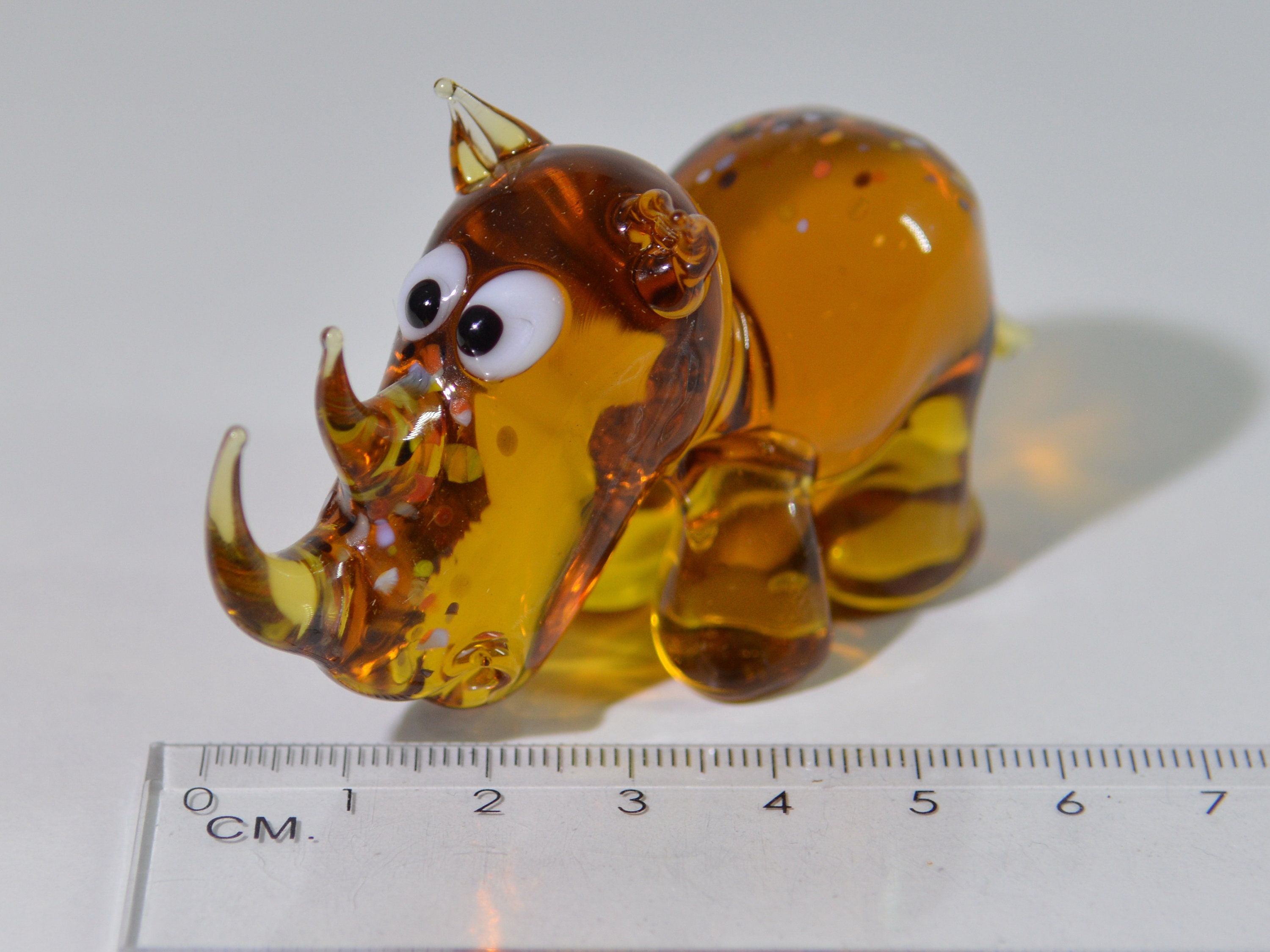 Rhino Rhino Glass Figure Handmade Glass Animals Murano Etsy UK