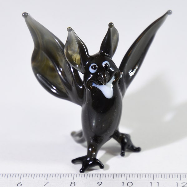 Fledermaus, Bat, Glasfigur, Handarbeit, Glastiere, Muranoglas