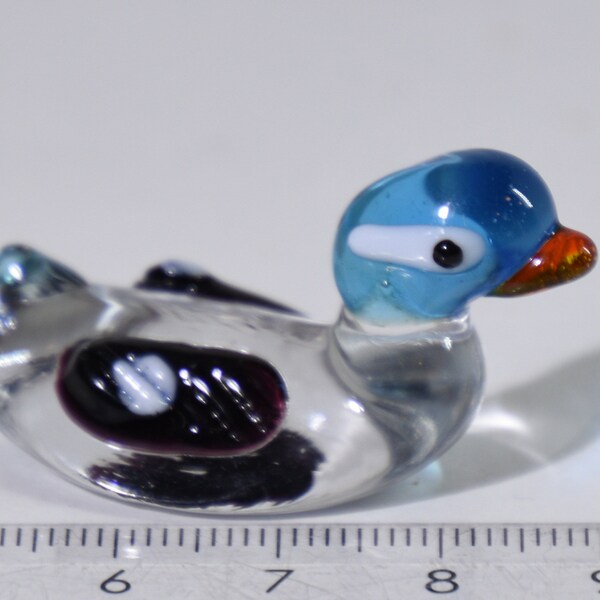 canard, canard, figurine en verre, fait main, animaux en verre, verre de Murano