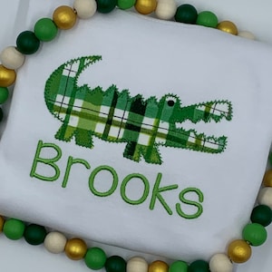 Alligator Applique Shirt with Name