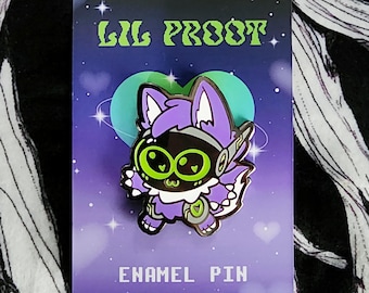 Pin de esmalte duro que brilla en la oscuridad de Lil Proot Protogen