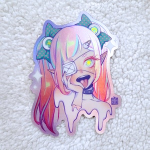 Melty-chan - Die-Cut Vaporwave Vinyl Sticker - MEDIUM