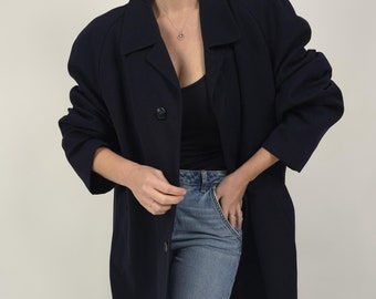 ヴィンテージ グリーン グレー トレンチコート オーバーサイズ