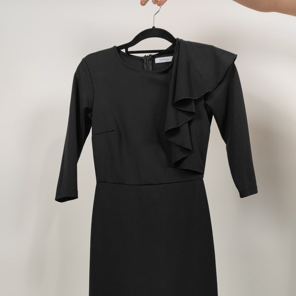 vintage années 90 noir robe courte moulante taille XS 90s robe noire courte moulante taille 34