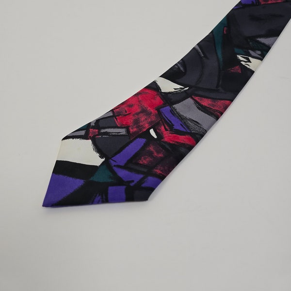 vintage 80s abstract pattern colorful tie 80er Jahre Retro Krawatte bunt abstrakt Muster