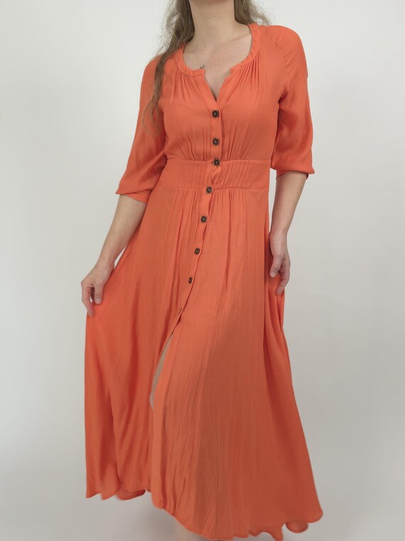 open lace back dress Love Within Dress Orange