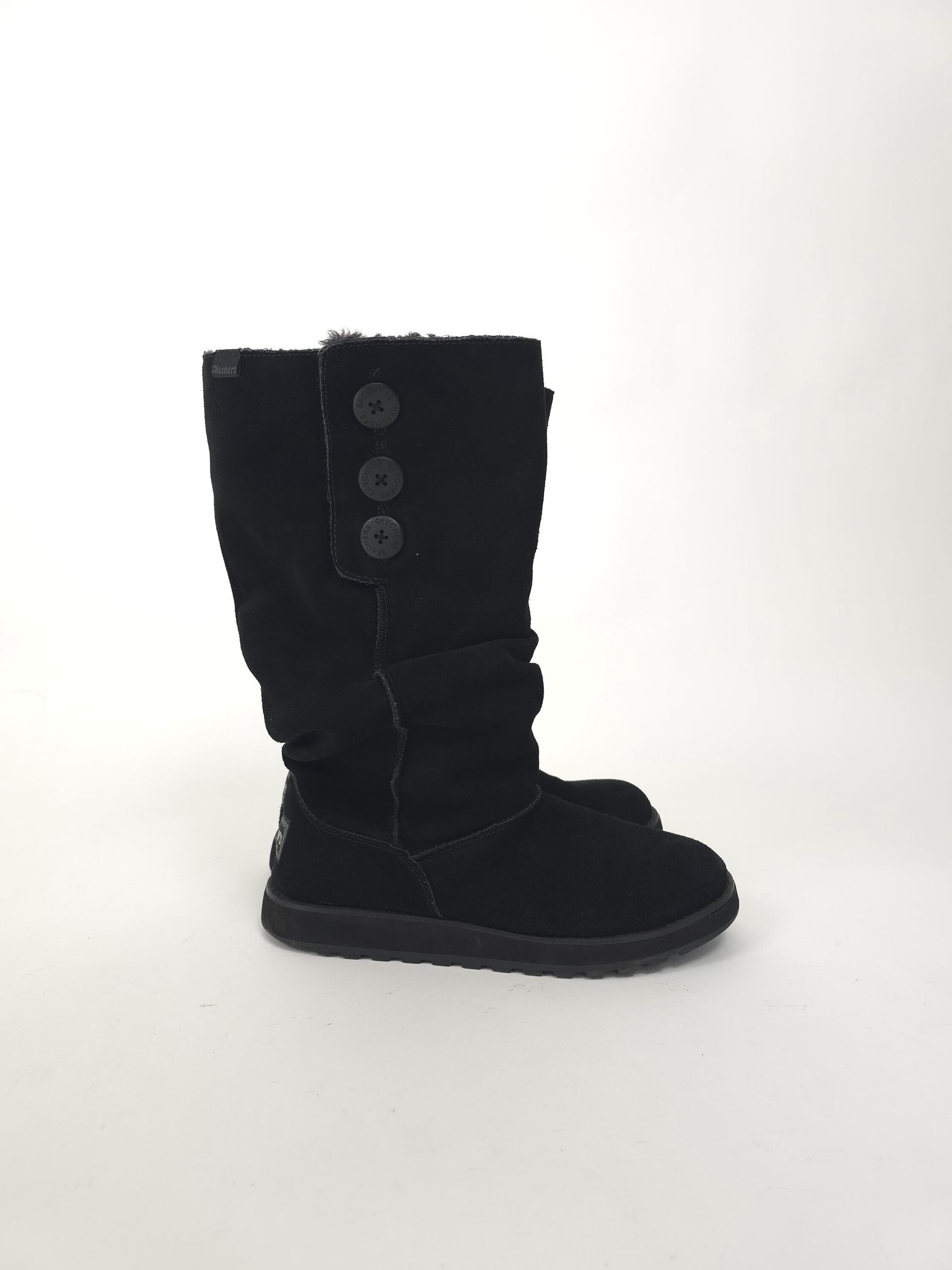 Skechers faux fur boots hotsell