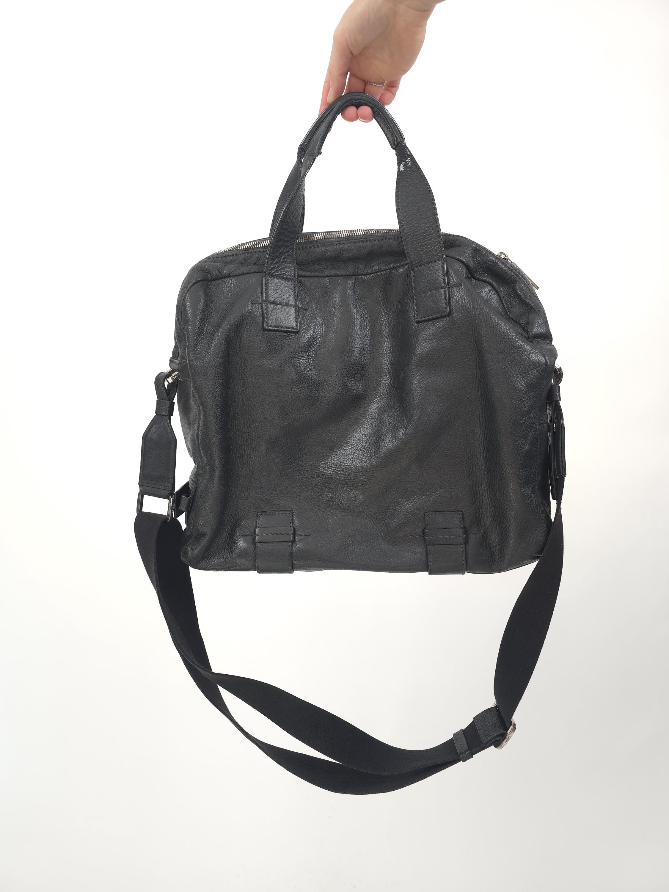 ヴィンテージ 90年代 HUGO BOSS レザーバッグ 90年代 レトロ ブリーフ 