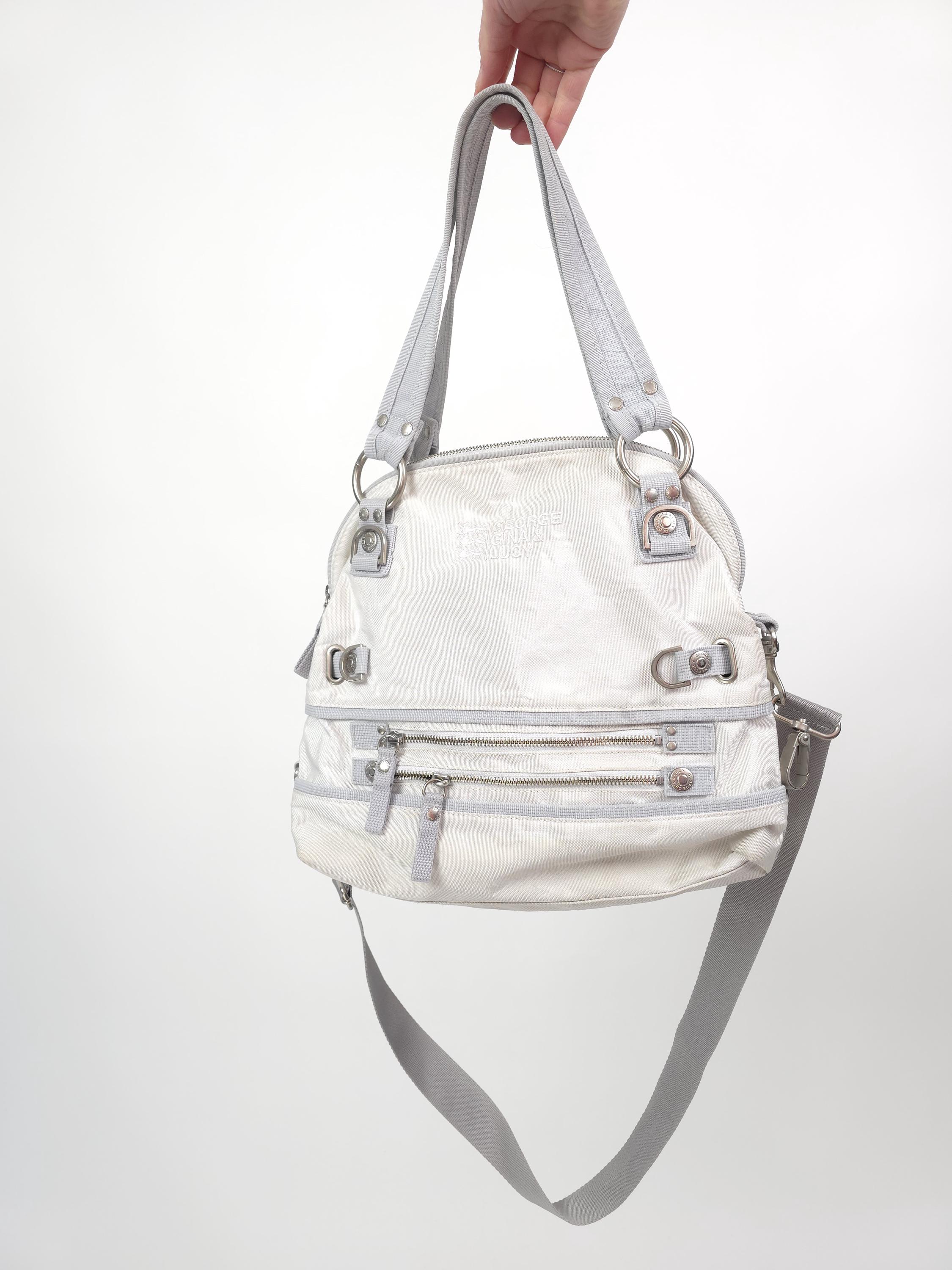 Vintage GEORGE GINA & LUCY Ggl Bag Y2k Long Che Lycee White Buckle