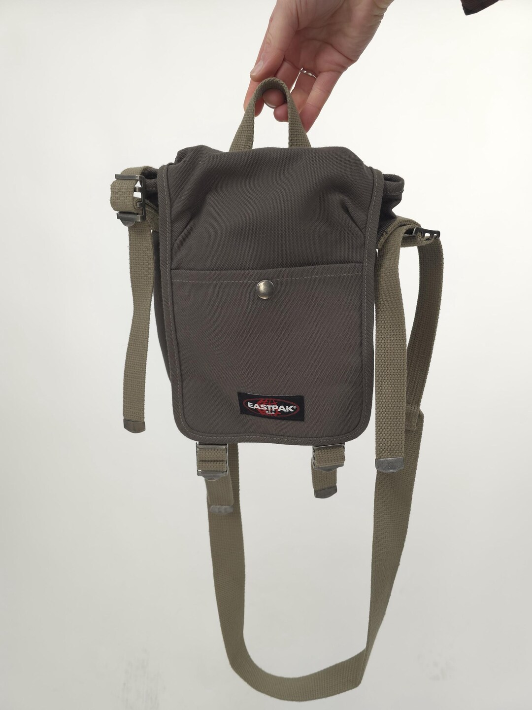 入荷now 安全 EASTPAK Green Y2k Vintage Bag 2000s Buckle Crossbody Small バッグ