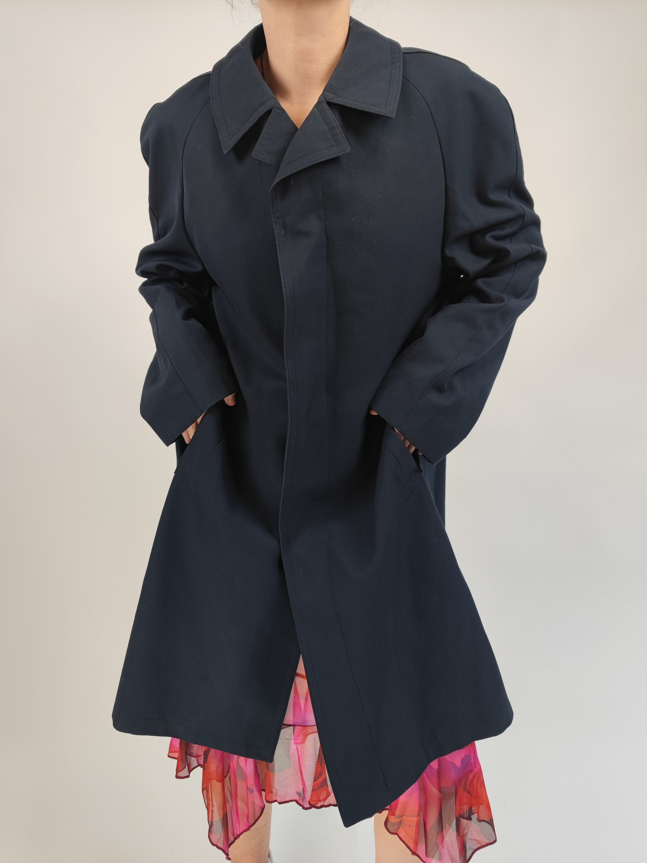 Vintage 80s Blue Coat Size L-XL 80s Retro Coat Blue Size 50