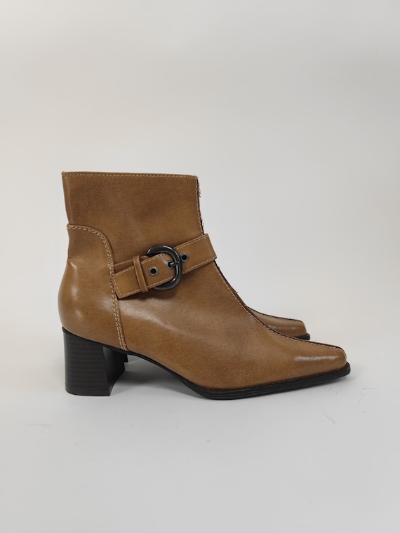 vintage 90s y2k beige boots size US5 90er Jahre Re