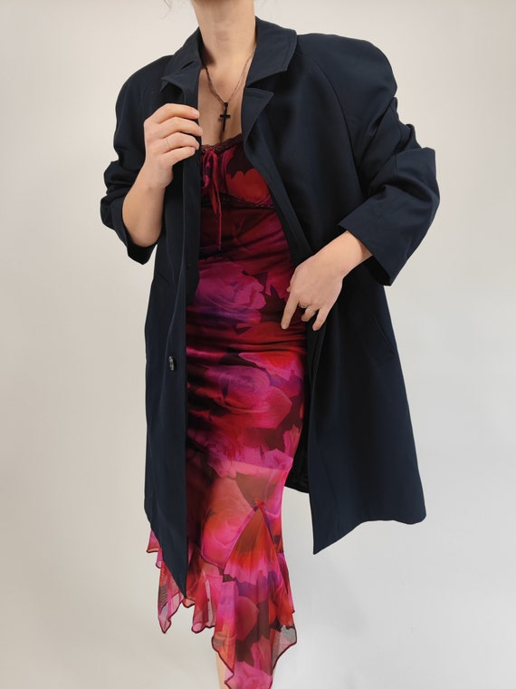 Vintage 80s Blue Coat Size L-XL 80s Retro Coat Blue Size 50