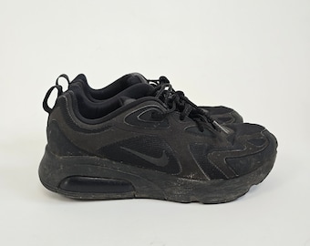 vintage 90s black nike sneaker size US10,5 UK8 90er Jahre Oldschool Sportschuhe schwarz Nike Größe 42