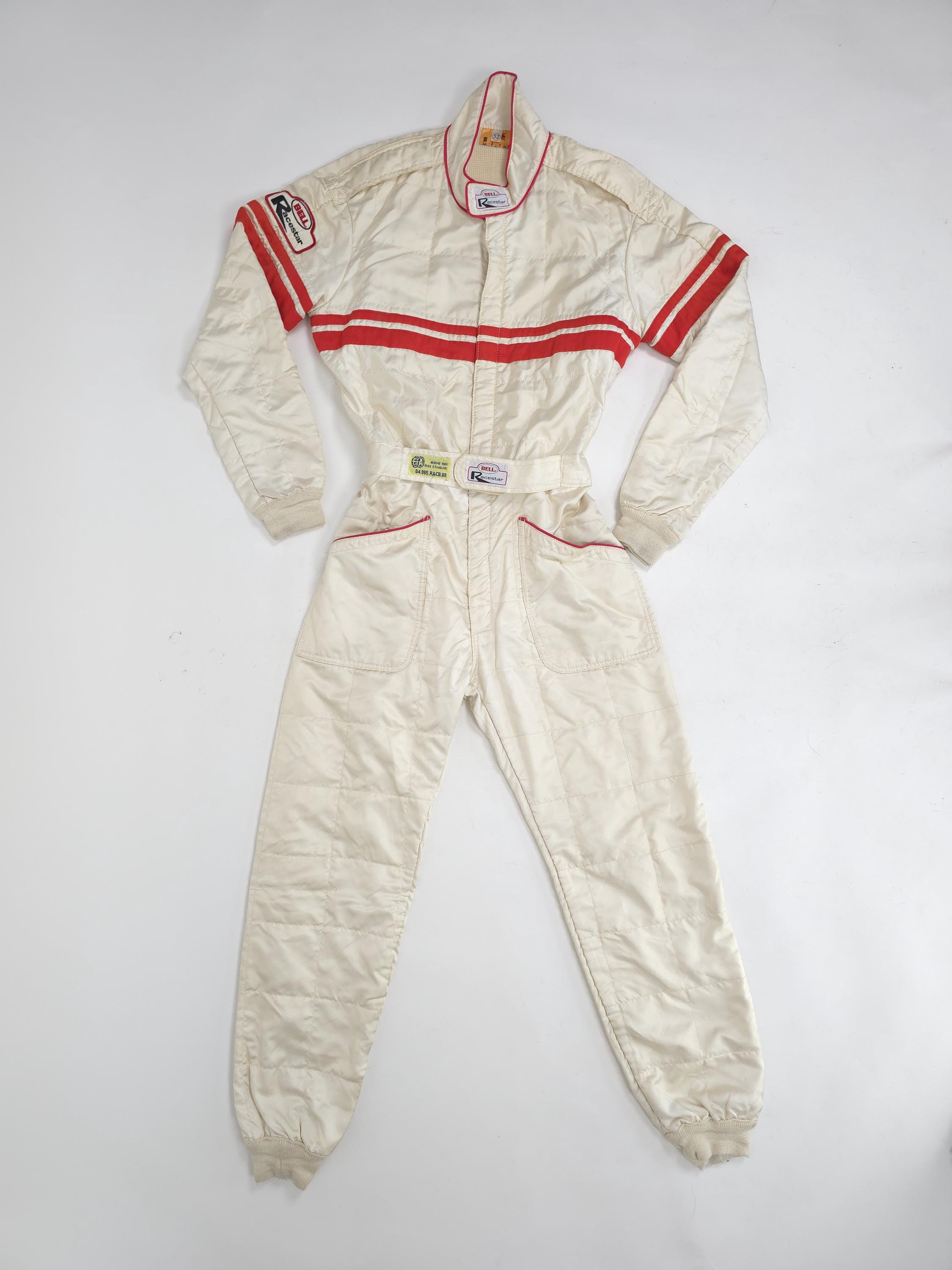 Vintage 80s NOMEX BELL RACESTAR Overall White Red 80s Retro Racing