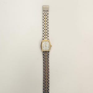 Montre vintage années 80 unisexe classique argentée et dorée, montre-bracelet rétro années 80 pour femmes et hommes, argentée et dorée, classique