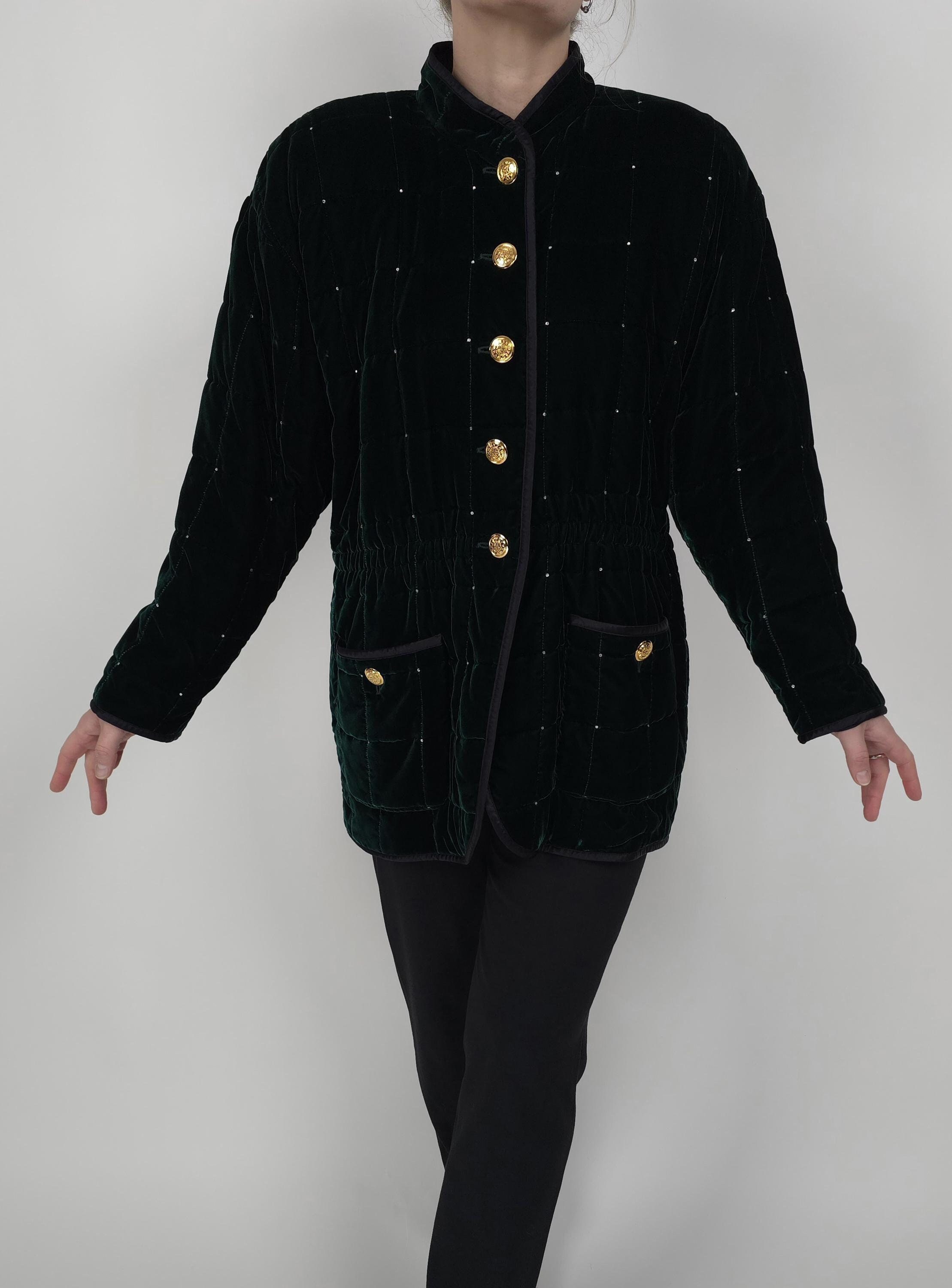 Vintage 80s Escada Green Velvet Jacket Size M-L 80s Retro Velvet Vintage 80s Escada Green Velvet Jacket Size M-L 80s Retro Velvet