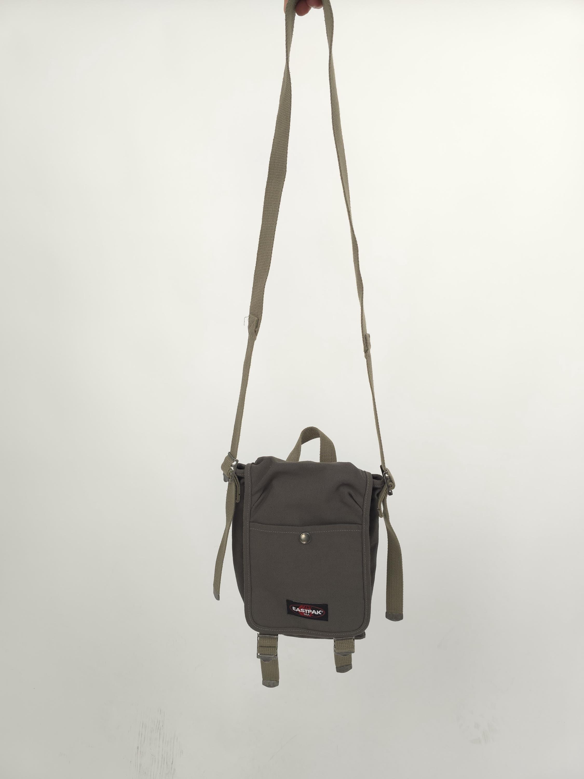 Vintage Y2k Green EASTPAK Bag Small Crossbody Buckle 2000s