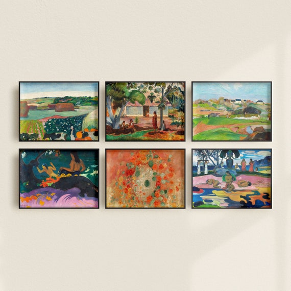 ポール ゴーギャン 絵画 6 枚セットポール ゴーギャン 版画印象派 