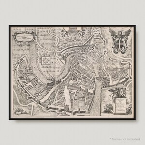 Plattegrond Van Verona Verona Fidelis Urbibus, Antique Map of Verona, Old Historical Map of Verona, Verona City Map | MP396