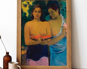 ポール・ゴーギャン：二人のタヒチの女性（1902年）美術館品質の