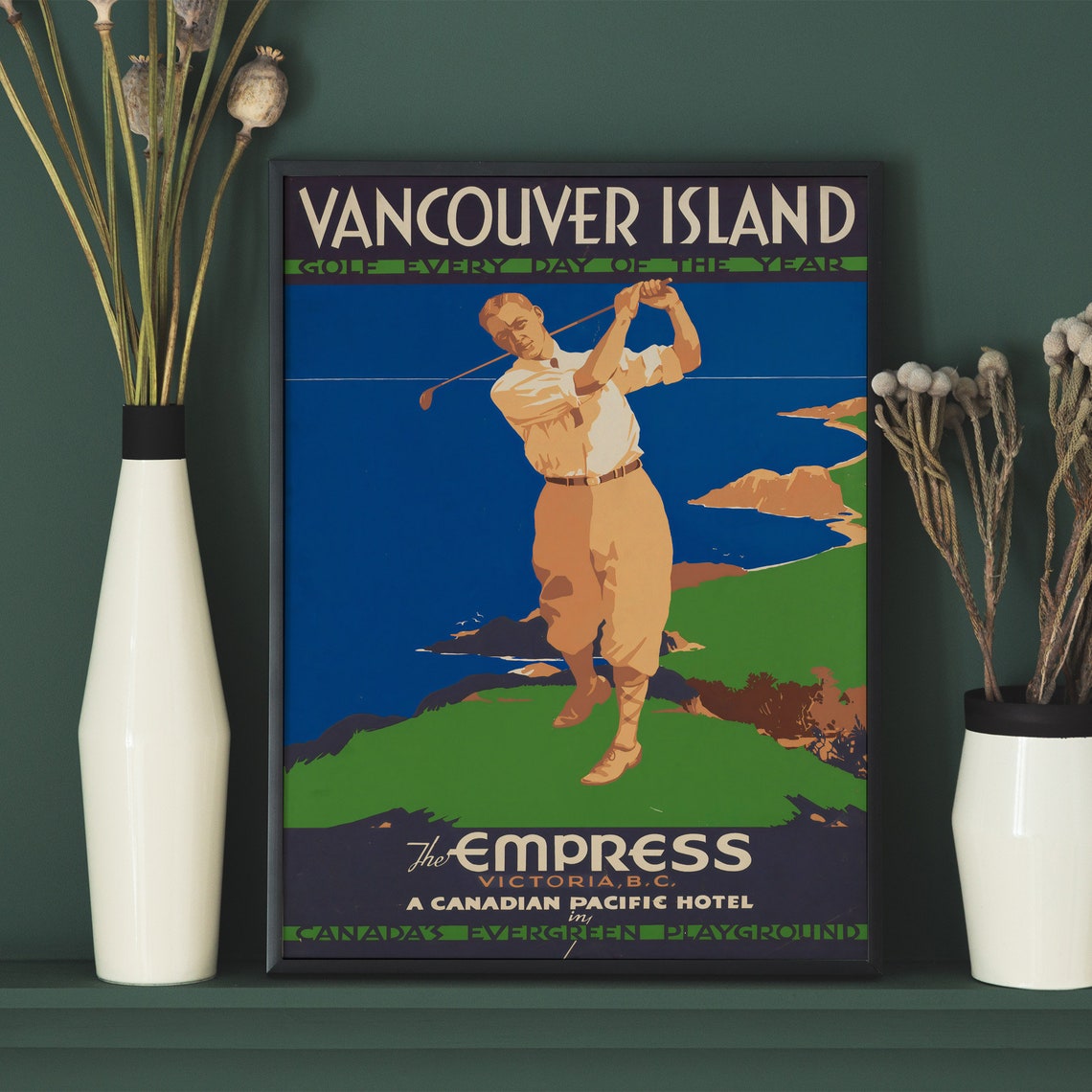 Vancouver Island Vintage Poster Vancouver Island Retro Print Etsy UK