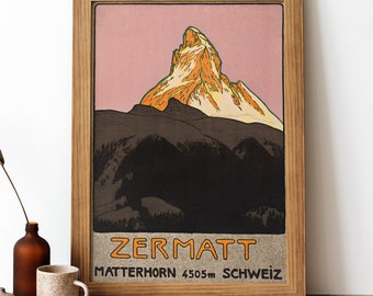 Prints Digital Prints Matterhorn Travel Poster Interiors Wall Art ...