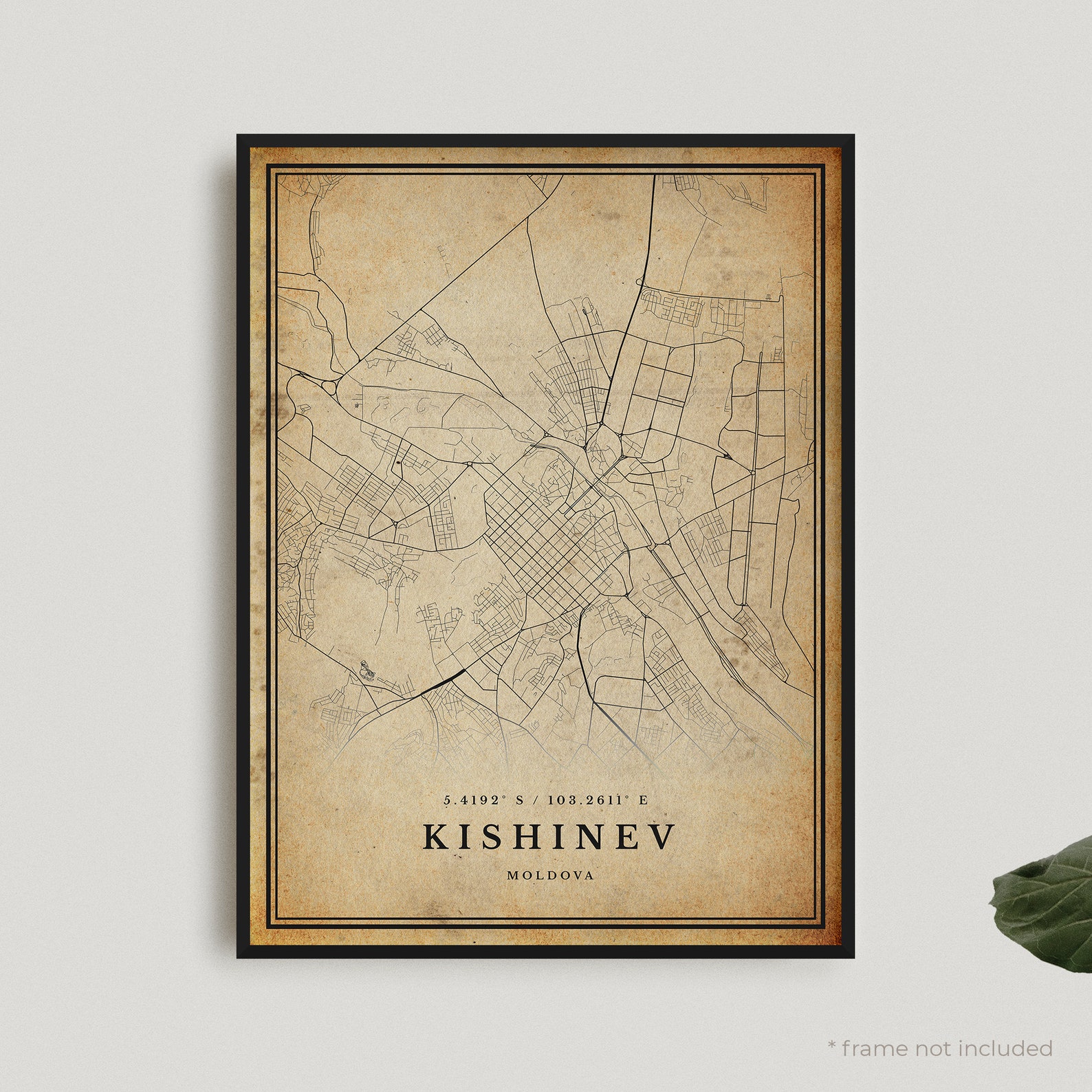 Kishinev vintage Map Print Kishinev Retro Map Poster Antique | Etsy