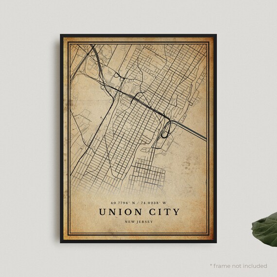Union City Canada Map Union City Vintage Map Print Union City Retro Map Poster | Etsy Canada