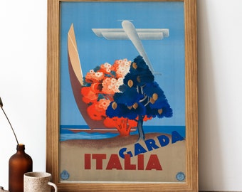 Italy Vintage Poster, Italy Retro Print, Vintage Italian Travel Poster | TR81