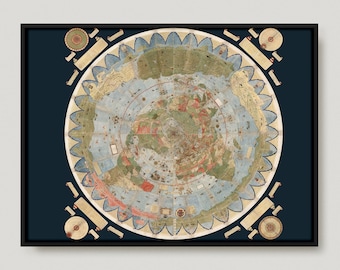 1587 Largest Early World Map, 16th Century Antique Map of the World, Old Map of the World, Rare Vintage Map of the World | MP443