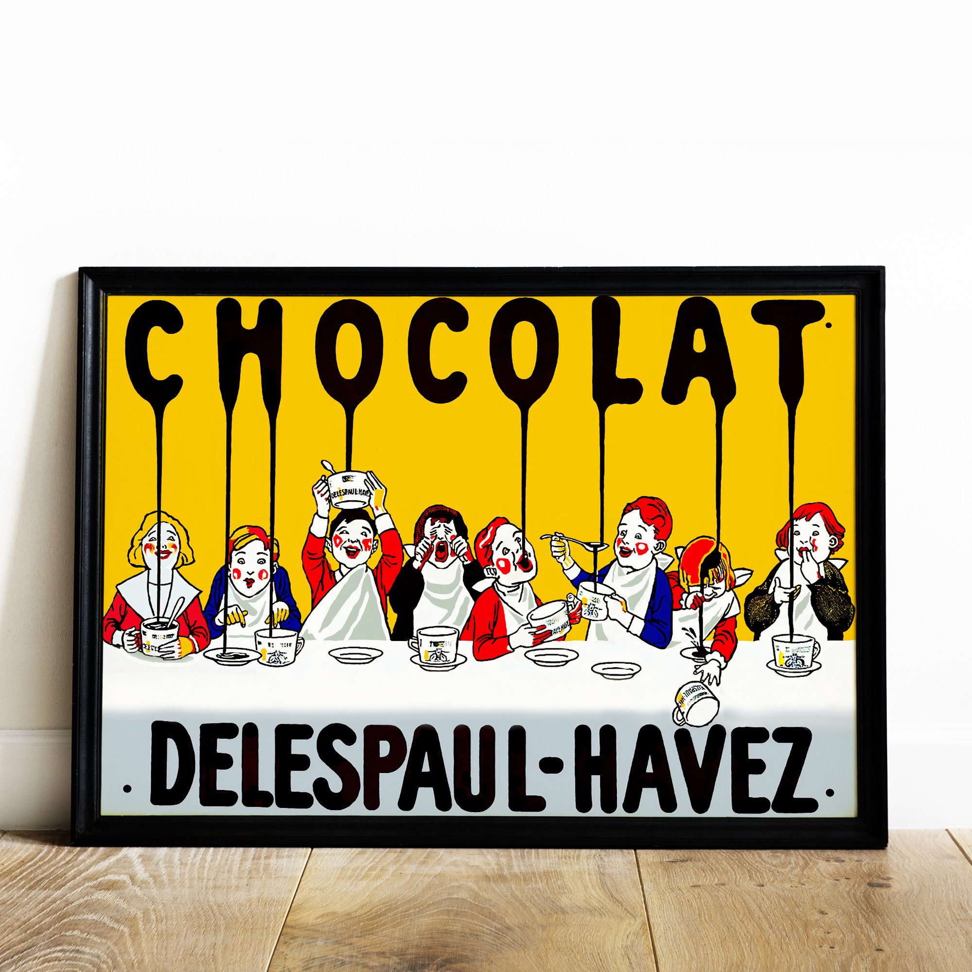 Chocolat Delespaul-havez Vintage Poster, French Food Retro Print