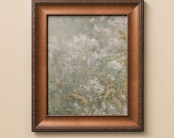 Soft Garden Floral Print, Impressionist Flower Garden Art, Sage Green Botanical Wall Art