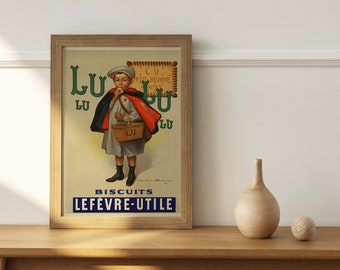 1970's　 LU　ビスケット　フランス製作　店頭ポップ用　ポスター　パネル il_340x270.3273149634_gf37.jpg