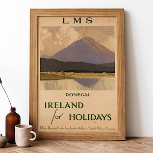 Ireland Vintage Poster, Ireland Retro Print, Vintage British Travel Poster | TR117