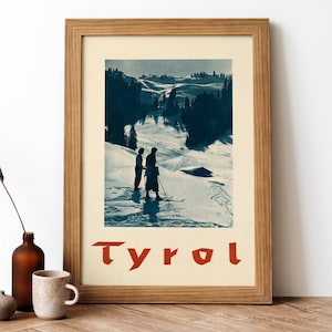 Tyrol Vintage Poster, Tyrol Retro Print, Vintage Austrian Travel Poster | TR73