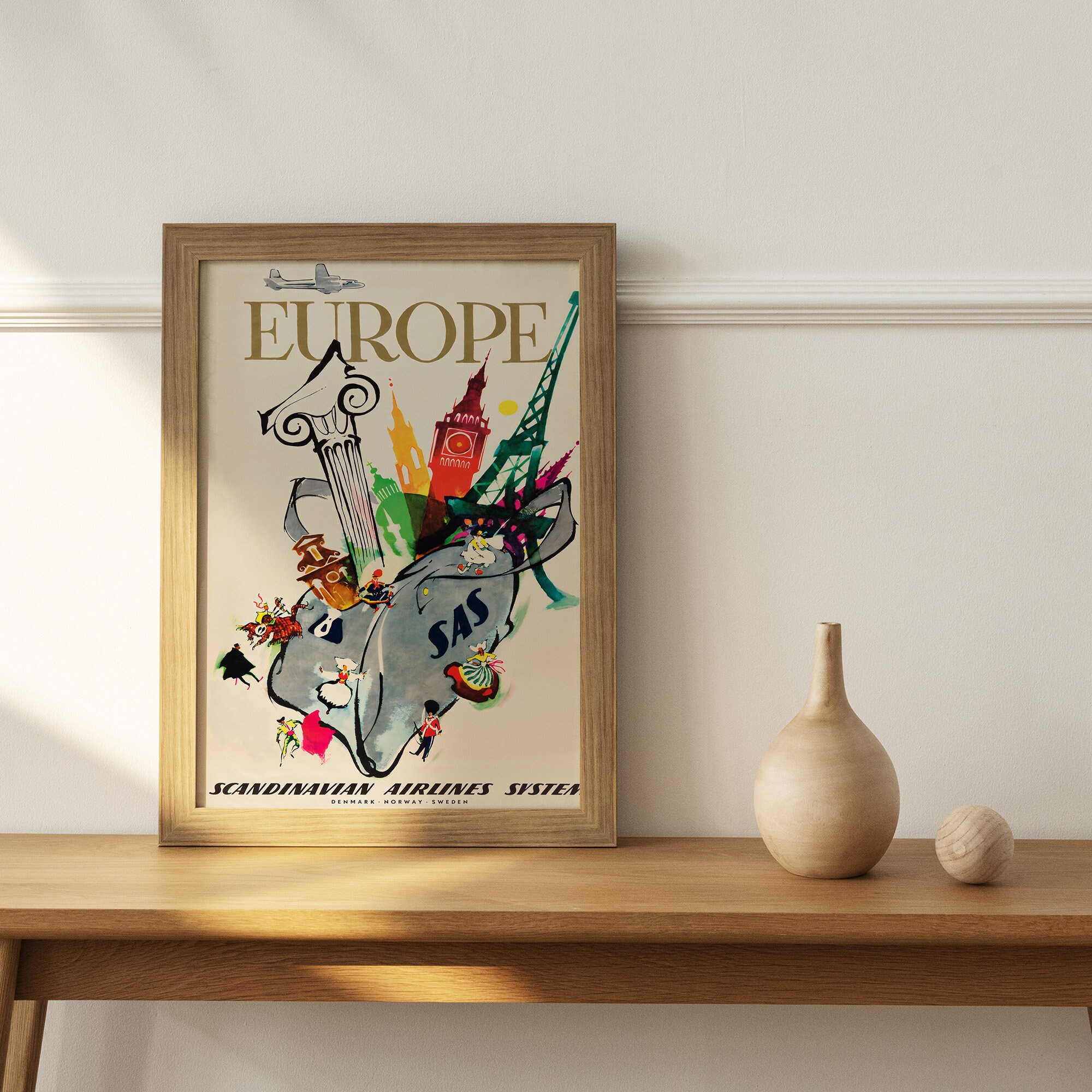 Europe Vintage Poster Europe Retro Print Vintage Etsy UK