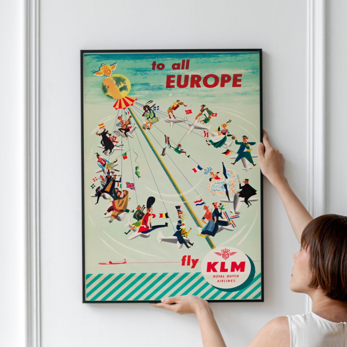 Europe Vintage Poster Europe Retro Print Vintage Dutch Etsy