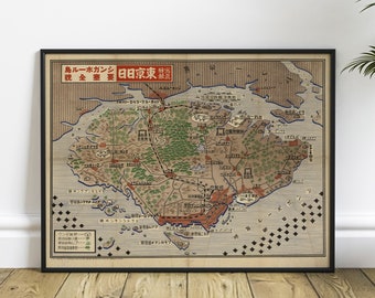 1942 年第二次世界大戦中のシンガポールの日本地図