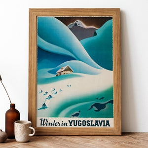 Yugoslavia Vintage Poster, Yugoslavia Retro Print, Vintage Yugoslavian Travel Poster | TR181