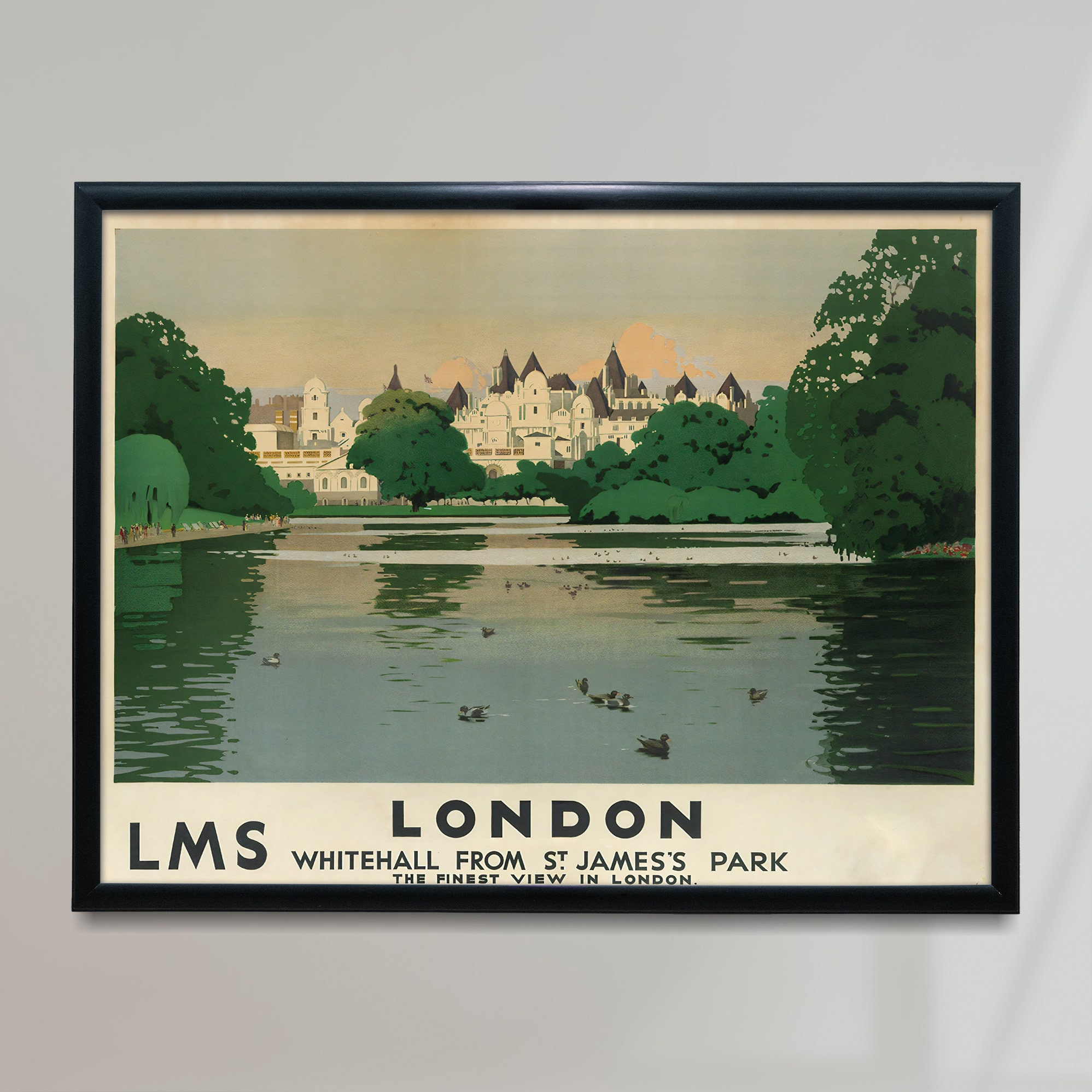 London Vintage Poster London Retro Print Vintage British Etsy
