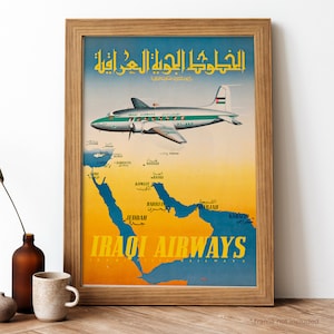 Iraq Vintage Poster, Iraq Retro Print, Vintage Iraqi Travel Poster | TR168