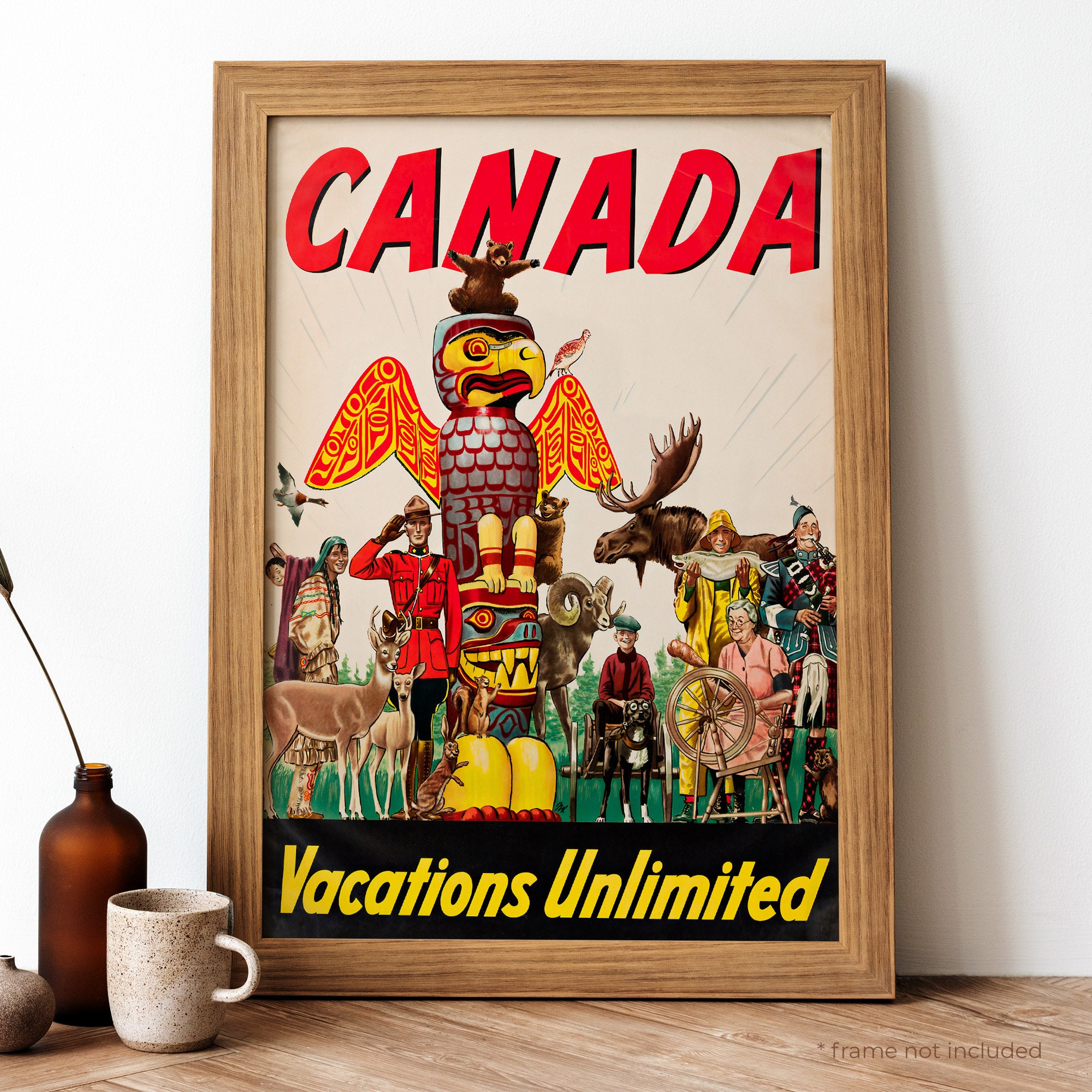 Kanada Vintage Poster Kanada Retro Druck Vintage Kanadisches Etsy
