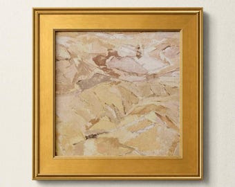 Neutral Abstract Wall Art, Earth Tone Geometric Print, Organic Abstract Painting