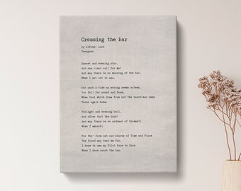 Crossing by Alfred Lord Tennyson Poem Print - Vintage Canvas Print, Poetry Print Gift, Literaty Poster, Poem Art, vintage poem print | VQ20