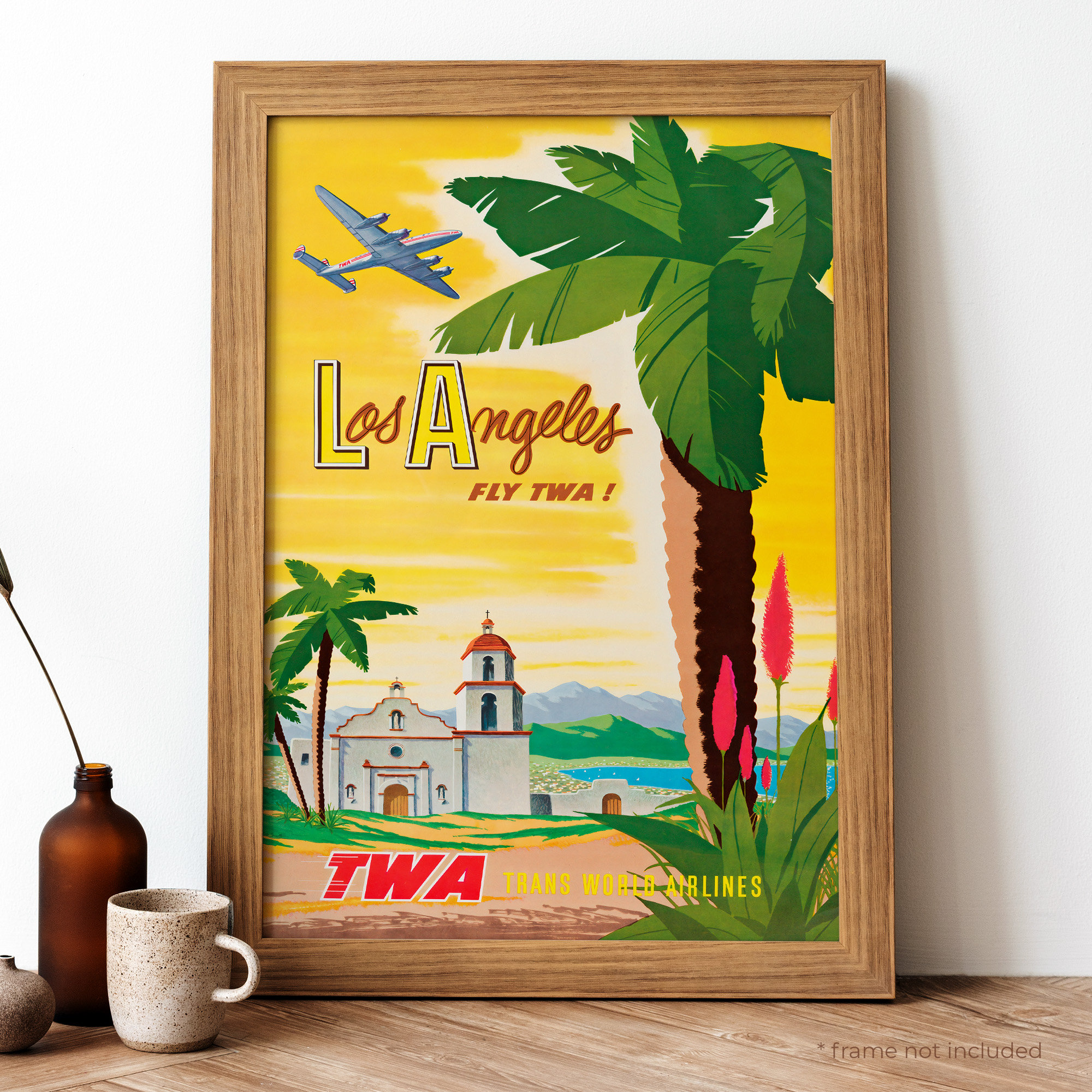 Los Angeles Vintage Poster Los Angeles Retro Print Vintage Etsy UK