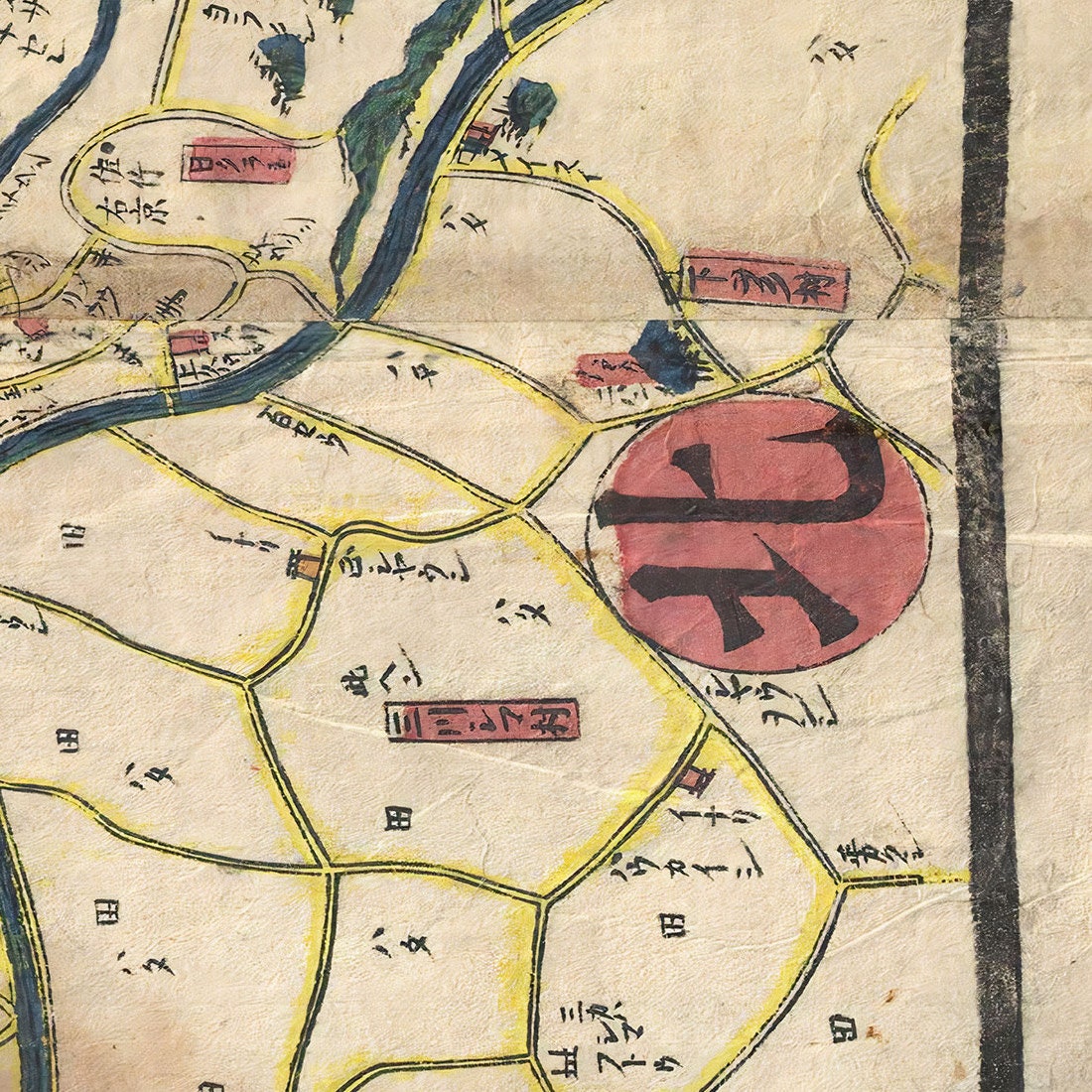 1849年の江戸または東京の日本地図、東京の古地図、東京の古地図、東京